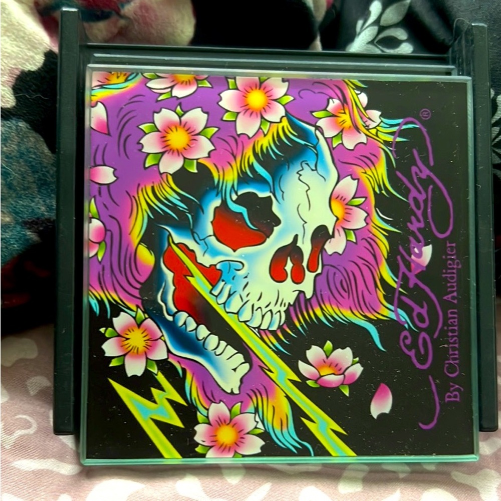 Ed Hardy Skulls Glass Coaster Love Kills Slowly